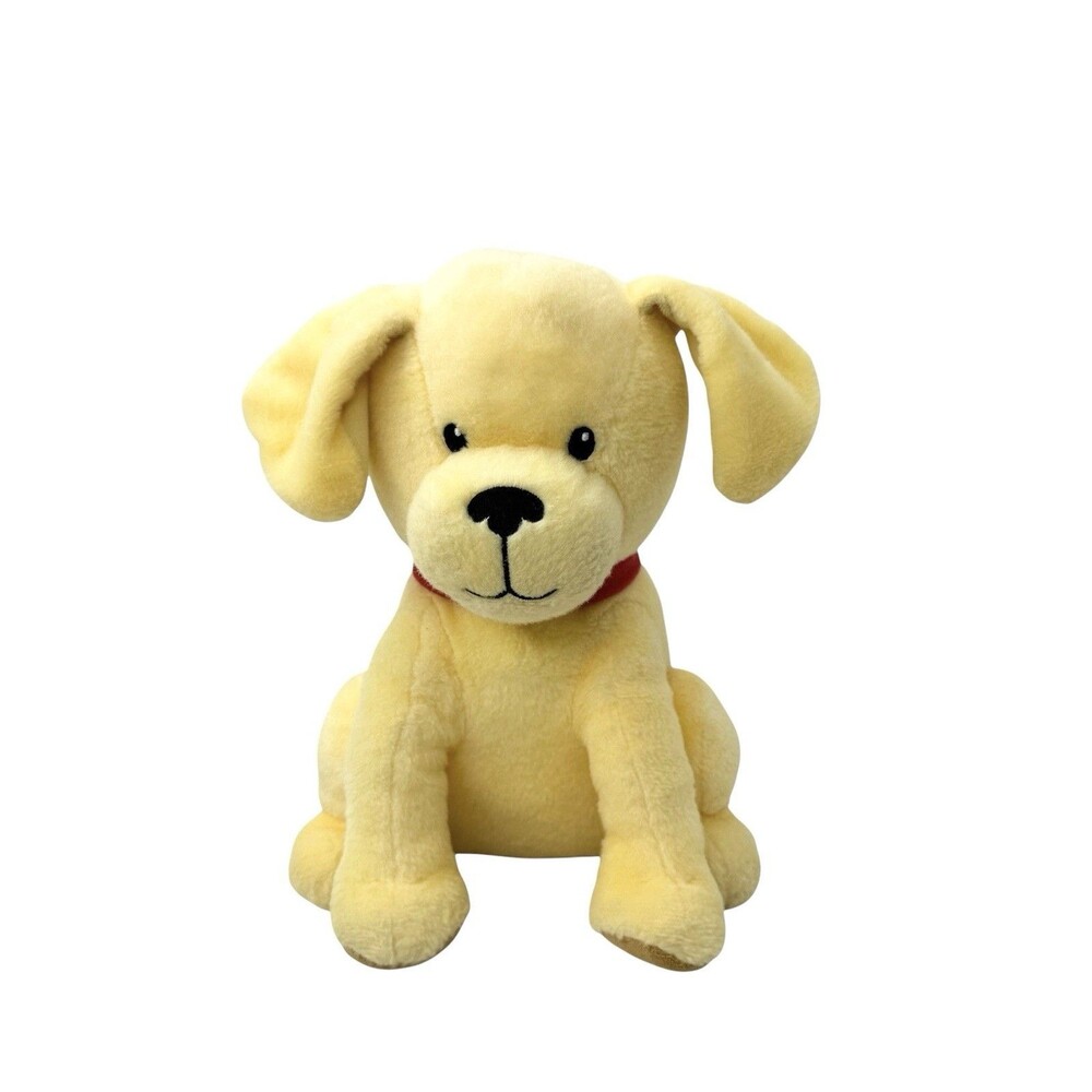 Khols Cares Biscuit Yellow Puppy Dog Red Collar Plush Stuffed Animal Toy 10"